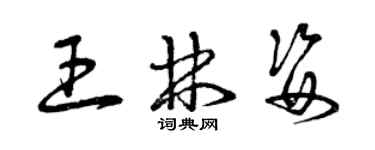 曾庆福王林姿草书个性签名怎么写