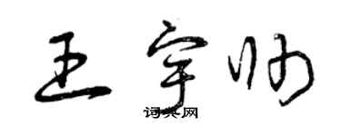 曾庆福王宇帅草书个性签名怎么写