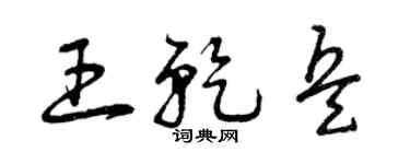 曾庆福王乾兵草书个性签名怎么写