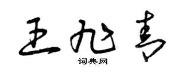 曾庆福王旭青草书个性签名怎么写