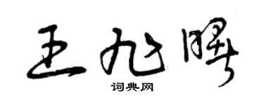 曾庆福王旭曙草书个性签名怎么写