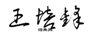 曾庆福王培锋草书个性签名怎么写