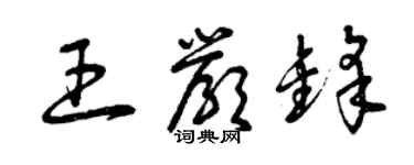 曾庆福王严锋草书个性签名怎么写
