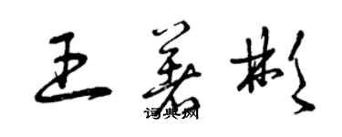 曾庆福王著彬草书个性签名怎么写