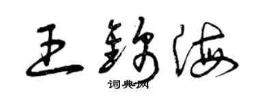 曾庆福王锦海草书个性签名怎么写