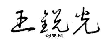 曾庆福王锐光草书个性签名怎么写