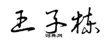 曾庆福王子栋草书个性签名怎么写