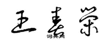 曾庆福王春荣草书个性签名怎么写