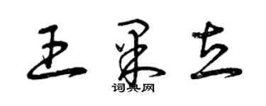 曾庆福王果立草书个性签名怎么写