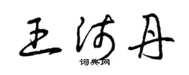 曾庆福王沛丹草书个性签名怎么写