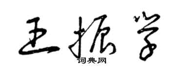 曾庆福王振学草书个性签名怎么写