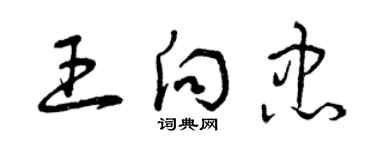 曾庆福王向忠草书个性签名怎么写