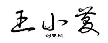 曾庆福王小庆草书个性签名怎么写