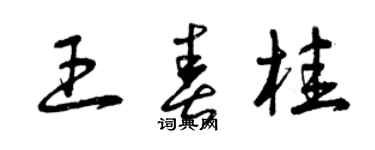 曾庆福王春桂草书个性签名怎么写