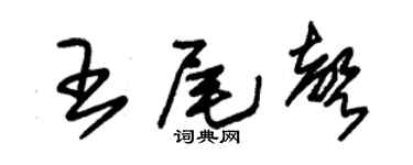 朱锡荣王尾声草书个性签名怎么写