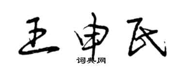 曾庆福王申民草书个性签名怎么写