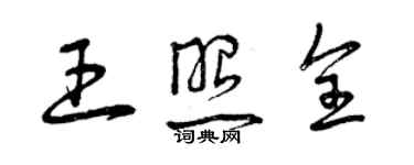 曾庆福王照全草书个性签名怎么写