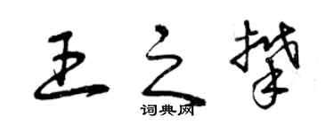 曾庆福王之攀草书个性签名怎么写