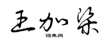 曾庆福王加梁草书个性签名怎么写