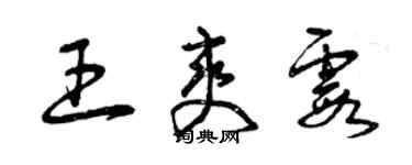 曾庆福王爽霞草书个性签名怎么写