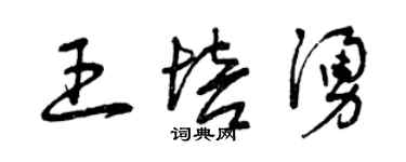 曾庆福王培涌草书个性签名怎么写