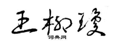 曾庆福王柳琼草书个性签名怎么写