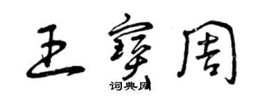 曾庆福王宝周草书个性签名怎么写