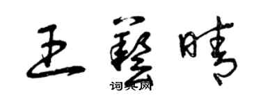 曾庆福王艺晴草书个性签名怎么写