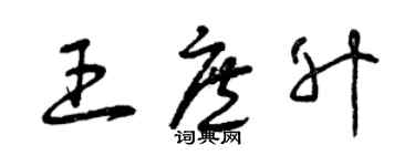 曾庆福王庶升草书个性签名怎么写
