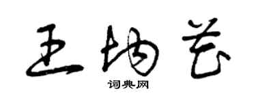 曾庆福王均花草书个性签名怎么写