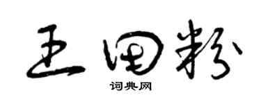 曾庆福王田粉草书个性签名怎么写