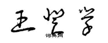 曾庆福王登学草书个性签名怎么写