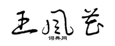 曾庆福王风花草书个性签名怎么写