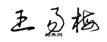 曾庆福王易梅草书个性签名怎么写