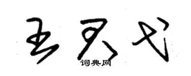 朱锡荣王君弋草书个性签名怎么写