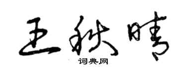 曾庆福王秋晴草书个性签名怎么写