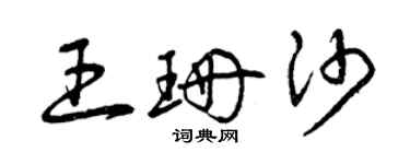 曾庆福王珊沙草书个性签名怎么写