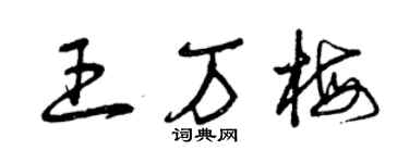 曾庆福王万梅草书个性签名怎么写