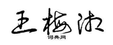 曾庆福王梅湘草书个性签名怎么写