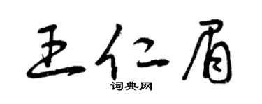 曾庆福王仁眉草书个性签名怎么写