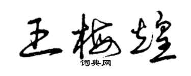 曾庆福王梅煌草书个性签名怎么写