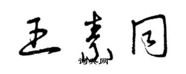 曾庆福王素同草书个性签名怎么写