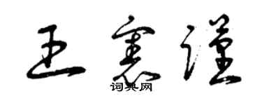 曾庆福王宪谨草书个性签名怎么写