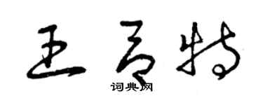 曾庆福王吕特草书个性签名怎么写