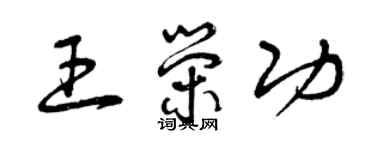 曾庆福王荣功草书个性签名怎么写