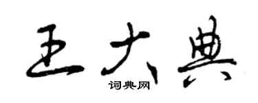 曾庆福王大典草书个性签名怎么写