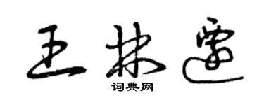 曾庆福王林迁草书个性签名怎么写