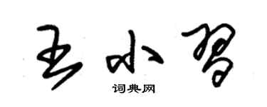 朱锡荣王小习草书个性签名怎么写