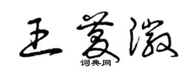 曾庆福王庆徽草书个性签名怎么写