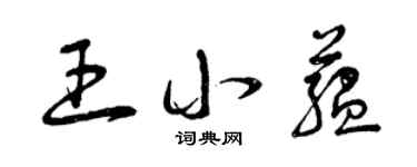 曾庆福王小蕴草书个性签名怎么写